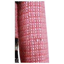 Chanel-Chanel 2021/22 Americana Desfile Métiers d’art en tweed de lana rosa-Rosa