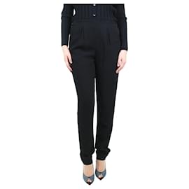 Fendi-Black elasticated trousers - size UK 8-Black