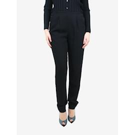 Fendi-Black elasticated trousers - size UK 8-Black
