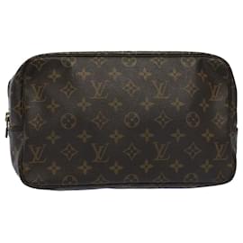 Louis Vuitton-Toilette Louis Vuitton Monogram Trousse 28 Bolso de mano M47522 LV Auth 56350-Monograma