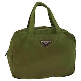 Prada-PRADA Hand Bag Nylon Green Auth 57241-Green