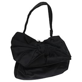 Valentino-VALENTINO Hand Bag Velor Black Auth bs9252-Black