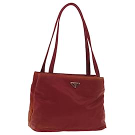 Prada-PRADA Hand Bag Nylon Red Auth ac2372-Red