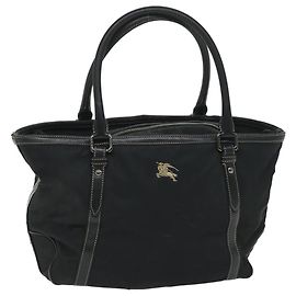 BURBERRY Borsa tote Blue Label Nylon Nera Auth 56630 Nero