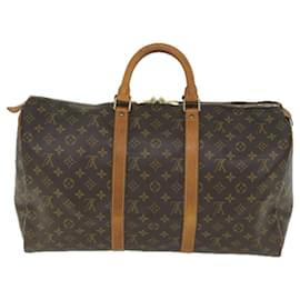 Louis Vuitton-Louis Vuitton Monogram Keepall 50 Sac Boston M41426 Auth LV 57501-Monogramme