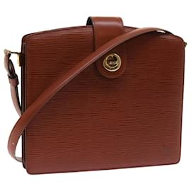 Louis Vuitton-LOUIS VUITTON Epi Capuchin Shoulder Bag KenyaBrown M52343 LV Auth 57666-Brown
