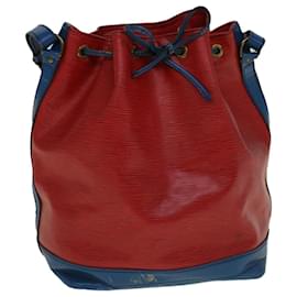 Louis Vuitton-LOUIS VUITTON Epi Noe Bandolera Bicolor Rojo Azul M44084 LV Auth 56553-Roja,Azul