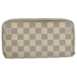 Louis Vuitton-LOUIS VUITTON Damier Azur Zippy Wallet Portafoglio lungo N63503 LV Aut 58171-Altro