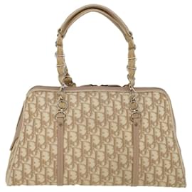 Christian Dior-Christian Dior trotter romantic Hand Bag PVC Leather Beige 03 BO 1025 auth 57736-Beige