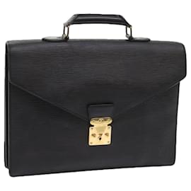 Louis Vuitton-LOUIS VUITTON Epi Serviette Conseiller Briefcase Black M54422 LV Auth 56522-Black