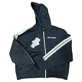 Palm Angels-Palm Angels Track Hoodie Jacket-Black,White,Beige