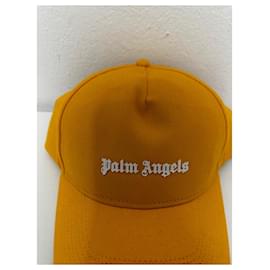 Palm Angels-Chapéu com logotipo Palm Angels-Amarelo