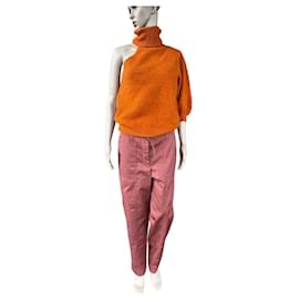 Bottega Veneta-Un pantalon, leggings-Rouge,Orange