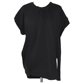 Autre Marque-T-shirt nera a pieghe-Nero