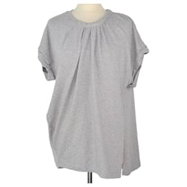 Autre Marque-Camiseta plisada gris-Gris