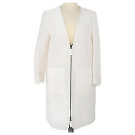 Maison Martin Margiela Cárdigan de malla blanco Blanco