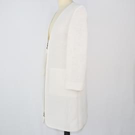 Maison Martin Margiela-White Mesh Cardigan Coat-White