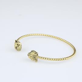 Gucci-Obere Marche des Merveilles 18K-Diamant-Armband aus Gelbgold mit offener Manschette-Golden