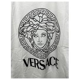 Versace-Versace Medusen-T-Shirt-Schwarz,Weiß