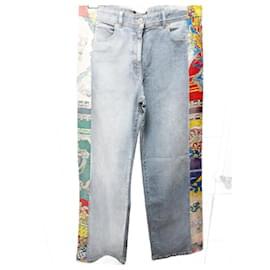 Versace-Versace Royal Rebellion Jeans de perna larga-Azul,Multicor,Azul claro