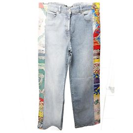 Versace Royal Rebellion Wide Leg Denim Blue Multiple colors Light blue
