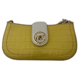 Michael Kors Pochette Carmen Blanc Doré Jaune