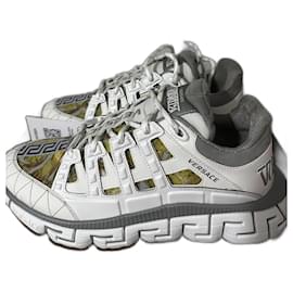 Versace-baskets Versace trigreca-Blanc,Jaune