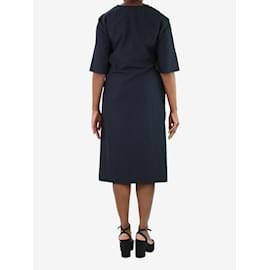 Autre Marque-Marineblaues, kurzärmliges Kleid mit V-Ausschnitt – Größe UK 14-Blau