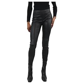 Ralph Lauren-Black leather trousers - size US 6-Black