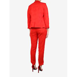 Zadig & Voltaire-Roter, farblich abgestimmter, bestickter zweiteiliger Anzug – Größe UK 10-Rot
