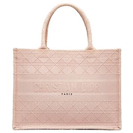 Dior Pink Medium Cannage bestickte Book Tote Pink