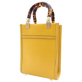 Fendi-Fendi Yellow Mini Sunshine Shopper Tote-Yellow