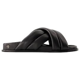 Anine Bing-Lizzie Slides - Anine Bing - Leather - Black-Black