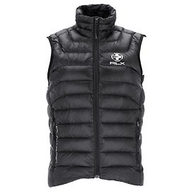 Ralph Lauren RLX wattierte Weste aus schwarzem Nylon Schwarz