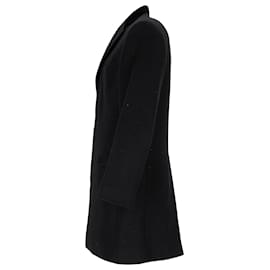 Ralph Lauren-Manteau Ralph Lauren à simple boutonnage en laine noire-Noir