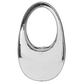 Coperni Mini Sac Swipe en Cuir Argenté Argenté Métallisé