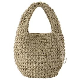 JW Anderson-Large Popcorn Basket Bag - J.W. Anderson - Cotton - Beige-Beige