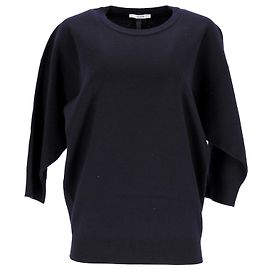 The Row Pullover aus marineblauer Merinowolle Marineblau