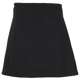 Bottega Veneta Minirock aus schwarzer Wolle Schwarz