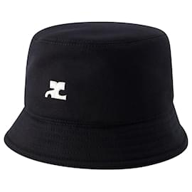 Courreges-Gorro de pescador Signature - Courreges - Algodón - Negro-Negro