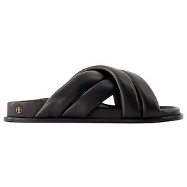 Lizzie Slides – Anine Bing – Leder – Schwarz Schwarz