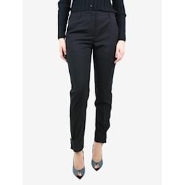 Prada-Black elasticated trousers - size UK 10-Black