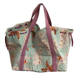 Autre Marque Bolso Tote Manuel Canovas de Algodón con Estampado de Flores Azul Azul