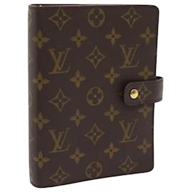 Louis Vuitton-LOUIS VUITTON Monogram Agenda MM Day Planner Cover R20105 Autenticação de LV 57608-Monograma