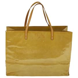 Louis Vuitton-LOUIS VUITTON Monogram Vernis Reade GM Tote Bag Beige M91140 Auth LV 57104-Beige