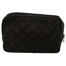 Louis Vuitton-Toilette Louis Vuitton Monogram Trousse 23 Bolso de mano M47524 LV Auth 56833-Monograma