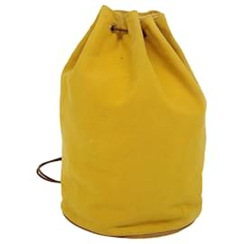 Hermès-HERMES Shoulder Bag Canvas Yellow Auth bs9233-Yellow