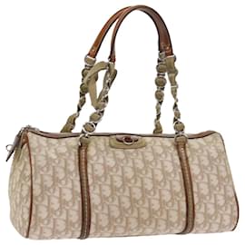 Christian Dior-Christian Dior trotter romantic Hand Bag PVC Leather Beige 02 BO 0027 auth 57034-Beige