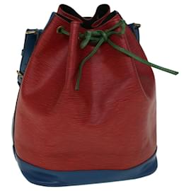 Louis Vuitton-LOUIS VUITTON Epi Trico Color Noe Shoulder Bag Red Blue Green M44084 auth 57738-Red,Blue,Green