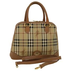 Autre Marque-Burberrys Nova Check Borsa a mano in pelle PVC 2modo Beige Nero Aut 58089-Nero,Beige